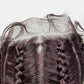 22" Box Braids Full Lace Wig | Two Curly Ponytails | Baby Hair | Synthetic Braided Wig