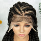 Cornrow & Bantu Knots Braided Wig | Stitch Braids | Full Lace | Synthetic Hair | Kima Wigs