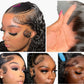 KissLove Pre-Braided Straight Lace Front Wig | HD Lace | Brazilian Remy Hair | Ready-to-Go | 26 Inches