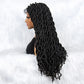 Knotless Box Braided Wig with Curly Ends & Baby Hair | Synthetic Lace Front Wig for Black Women