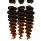 Ombre Brazilian Deep Wave Human Hair Bundles | Remy 2 Tone Color T1B/27#, T1B/30#, T1B/99J# (1, 3, or 4 Pcs)