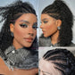 Kinky Curly Braided Bun Wig | 13x4 Lace Front | Human Hair | Remy | 210 Density