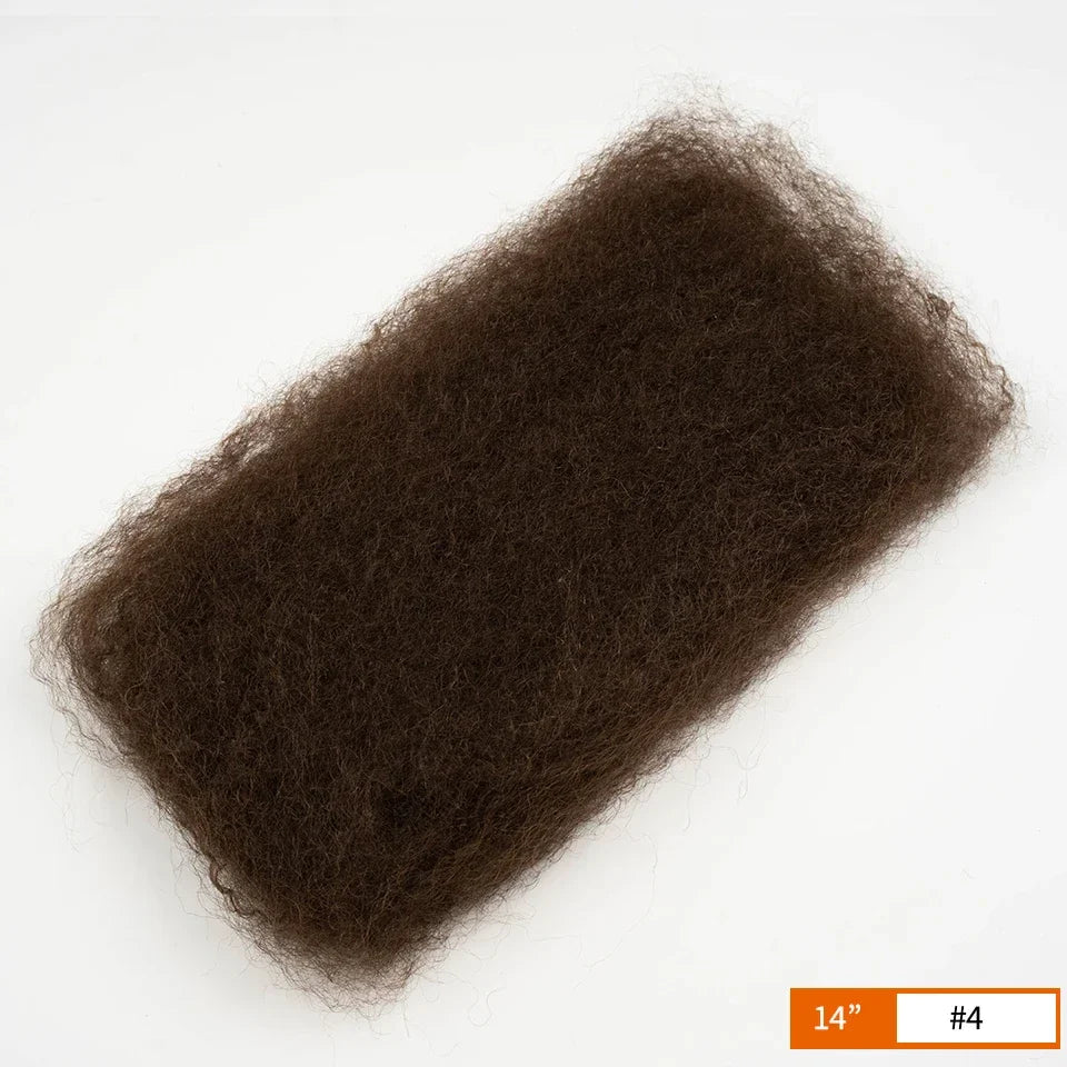 QVR Afro Kinky Curly Bulk Human Hair | No Attachment | Remy Hair | Natural Color | Dreadlock & Braiding Hair