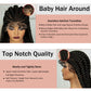 32" Natural Cornrow Knotless Braids Wig | Full Lace | Baby Hair