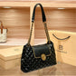 Luxury Genuine Leather Chain Shoulder Bag for Women | New Designer Large Capacity Underarm Handbag (Diamond Lattice)