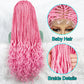 New HD Curly Goddess Box Braids Wig | Transparent Full Lace