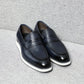 Classy Men's Genuine Cow Leather Penny Loafers | Blue & Black Casual Business Flats (Breathable)