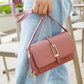 Leather Women's Mobile Phone Bag | Fashionable Multifunctional Small Square Bag (Trendy Retro Shoulder Bag)