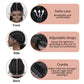 22" Box Braids Full Lace Wig | Two Curly Ponytails | Baby Hair | Synthetic Braided Wig
