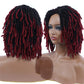 10" Short Braided Bob Wig | Faux Locs & Curly Twists | Black, Blonde, Red | Synthetic Hair