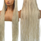36" Blonde Cornrow Box Braided Wig | 613 Synthetic | Full Lace Front | Side Part | For Women