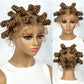 KIMA Bantu Knot Knotless Box Braids Wig | 350# Blonde Braided Bun Full Lace Wig for Black Women