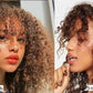 Rebecca Highlight Kinky Jerry Curly Wig | 200% Density Human Hair with Bangs