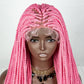 36" Water Wave Braided Wig | Lace Front | Baby Hair | Long Braids