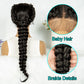 13x4 Lace Front Braided Wig | Kinky Curly Ends | Synthetic Africa Wig with Baby Hair for Black Women