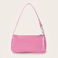 Retro Solid Color PU Leather Shoulder Bag | Fashionable Women's Casual Designer Hobo Underarm Handbag (Baguette Shape, All Seasons)