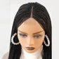 Micro Million Twist Braided Wig | Afro Braided Wig for Black Women | Transparent Lace Front Wig | Kanekalon Hair