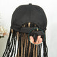 Braided Baseball Cap Wig | Adjustable Hat Wig | Afro Black Women & Girls
