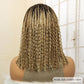 Short 14" Bob Braided Wig | Curly Knotless Box Braids | Synthetic Machine Made Wig | For Black Women