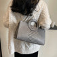 Luxury Crocodile Pattern Women's Handbag | Fashion Shoulder & Crossbody Bag (Famous Brand Designer PU Leather, Large Capacity)