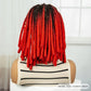 Orange Knotless Faux Locs Braided Wig | Full Lace | Baby Hair