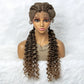 Curly Water Wave Braided Wig | Lace Front Cornrow Twist Style