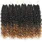 Ombre Goddess Box Braids Crochet Hair with Curly Ends | 14 Inch | 1-6 Packs