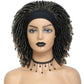 Soft Faux Locs Headband Wig - 6 Inch Ombre Dreadlock Wig for Black Women - Curly Braided Synthetic Wig with Headband - 1B, Burgundy, 27, 30, 613 Options