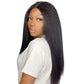 Kinky Straight U-Part Wig | Black & Brown Human Hair for Seamless Blend