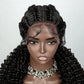 22" Box Braids Full Lace Wig | Two Curly Ponytails | Baby Hair | Synthetic Braided Wig