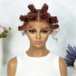 KIMA Bantu Knot Knotless Box Braids Wig | 350# Blonde Braided Bun Full Lace Wig for Black Women