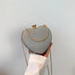 Shiny Heart Shape Metal Evening Clutch Bag for Women | Fashion Chain Shoulder Crossbody Bag (Luxury Lady Purse)