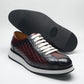 Original Men's Designer Casual Sneakers | Genuine Leather Plaid Derby Skateboard Shoes (Height Increasing)