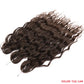 24" Orange Twist Crochet Hair | Synthetic Deep Wave Braiding Hair Extensions | Water Wave Hair | Heat Resistant Fiber | 60 Strands/Pack