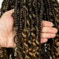 14" Burgundy Box Braids Wig | Full Lace | Kanekalon Fiber | Boho Braids | For Women