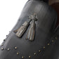 Top Grade Luxury Men's Genuine Leather Loafers | Original Stripe Rivets & Tassel Casual Flat Shoes