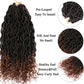 Goddess Faux Locs Crochet Hair | 18" Soft Curly Braids | Ombre Dreadlocks Extensions | 24 Strands/Pack