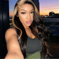 22"-24" Highlight PP27 Straight Lace Front Human Hair Wig | 13x6x1 Side Part Brazilian Remy Frontal Wig for Women