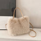 Faux Fur Tote Bag Women's | Bucket Plush Luxury Design Ladies Handbags & Soft Winter Crossbody Shoulder Bags (Bolsa Feminina)