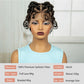 Ginger Orange Bantu Knotless Braids Wig | Full Lace | Baby Hair