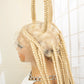 36" Big Knotless Box Braided Full Lace Wig | Cornrow Braiding Wig | Baby Hair | Synthetic Braids | For Women