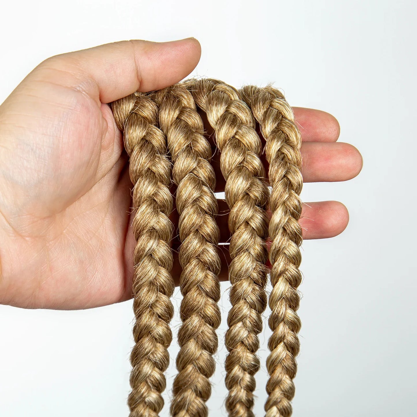 36" 27/613 Blonde Cornrow Braided Wig | Lace Frontal Box Braids | Synthetic Wig with Baby Hair for Black Women