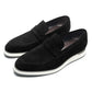 Classic Luxury Men's Cow Suede Penny Loafers | Genuine Leather Slip-on Casual Business & Social Flats