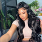 200% Density Body Wave Human Hair Lace Front Wig | 13x6 HD Transparent & 13x4 Loose Wave Frontal Wig (Pre-Plucked Remy)