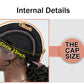 22" Box Braids Full Lace Wig | Two Curly Ponytails | Baby Hair | Synthetic Braided Wig