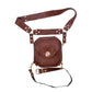 Punk Retro PU Square Waist Bag | Casual Small Square Hip Packs for Women (Multi-function Outdoor Leg Phone Pouch & Crossbody)