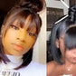 180% Density Minimalist Straight Bob Wig | Middle Part Lace with Bangs