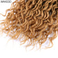 Goddess Faux Locs Crochet Hair | 18" Soft Curly Braids | Ombre Dreadlocks Extensions | 24 Strands/Pack