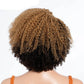 Ombre Honey 4/27 Afro Kinky Curly Bob Wig | Short Human Hair Lace Wig with Baby Hair