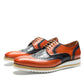 Italy Men's Wingtip Derby Shoes | Classic Modern Color Block Oxfords (Height Increasing, Genuine Leather)